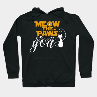 Meow The Paws be With You Dark side Hoodie